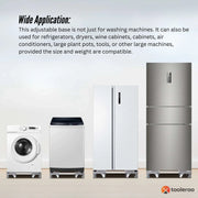 Tooleroo Washing Machine Stand - 300Kg Adjustable Wheeled Fridge Appliance Base V238-SUPDZ-40813536247888