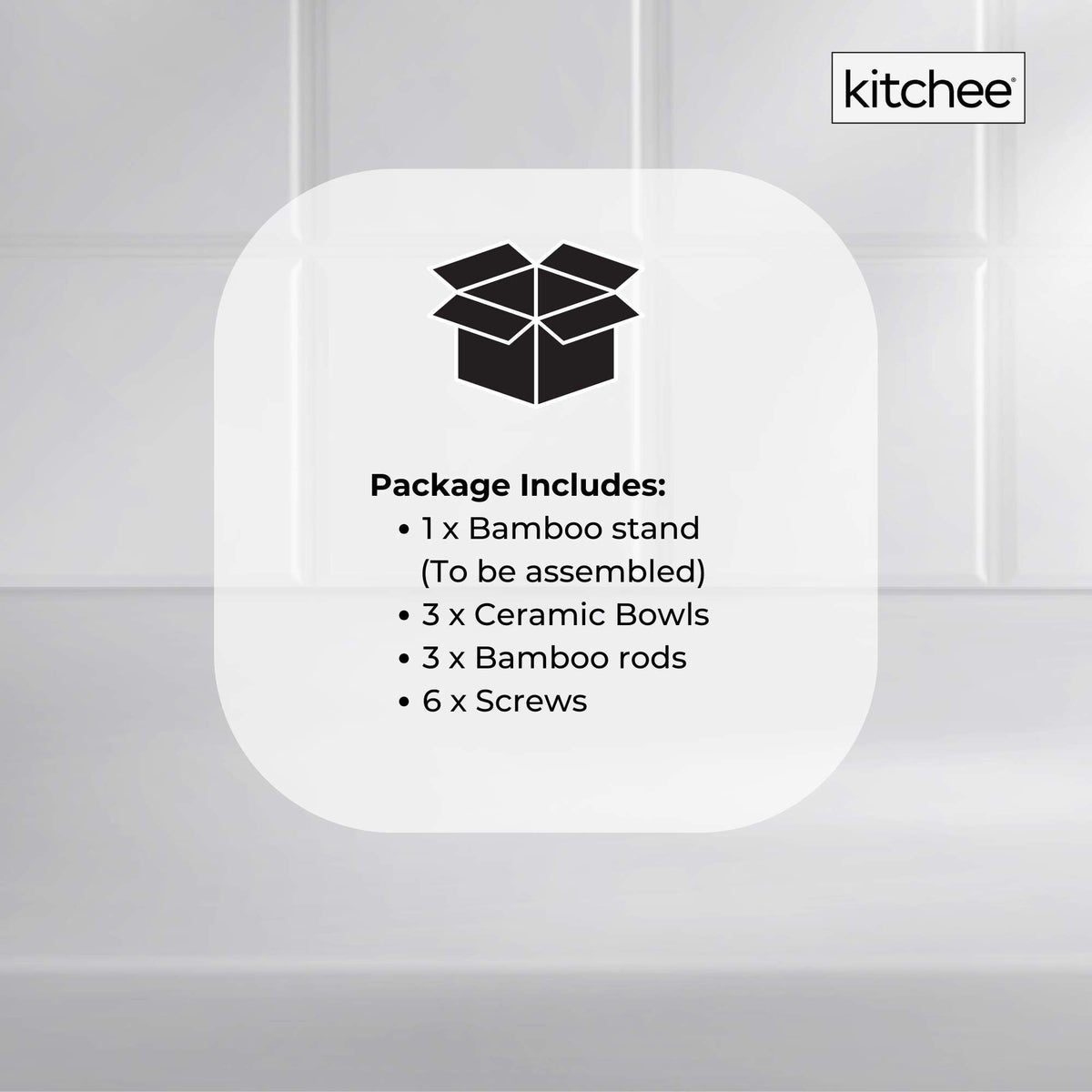 3 Tier Porcelain Fruit Bowl - Ceramic Vegetable Storage With Bamboo Stand V238-SUPDZ-40824953307216