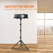 Laptop Stand Tripod - Adjustable Height Projector Holder With Phone Mount V238-SUPDZ-40827214594128