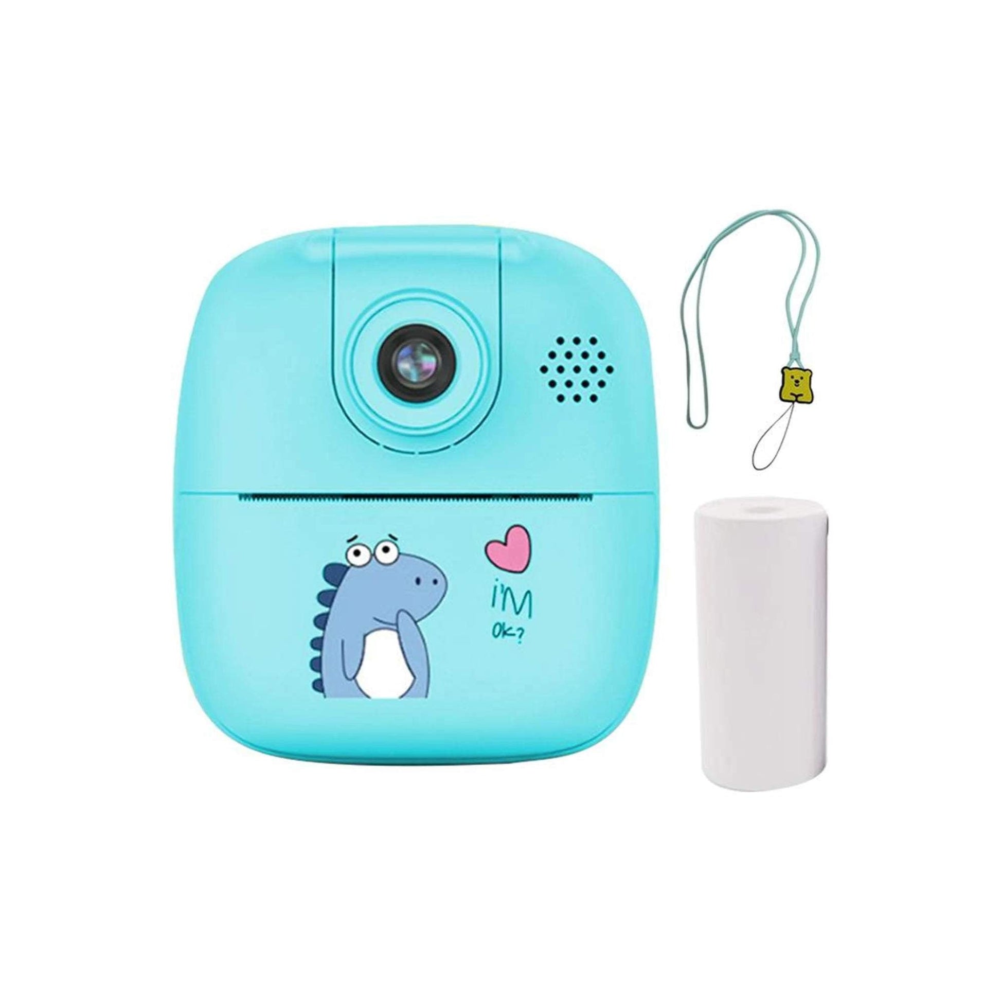 Kids Rechargeable Instant Print Camera Blue - Digital Thermal Photo Video MP3 V238-SUPDZ-40832487194704