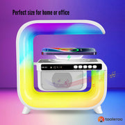 Bluetooth Rechargeable Speaker - Wireless Phone Charging LED Lamp Alarm Clock V238-SUPDZ-40832907182160