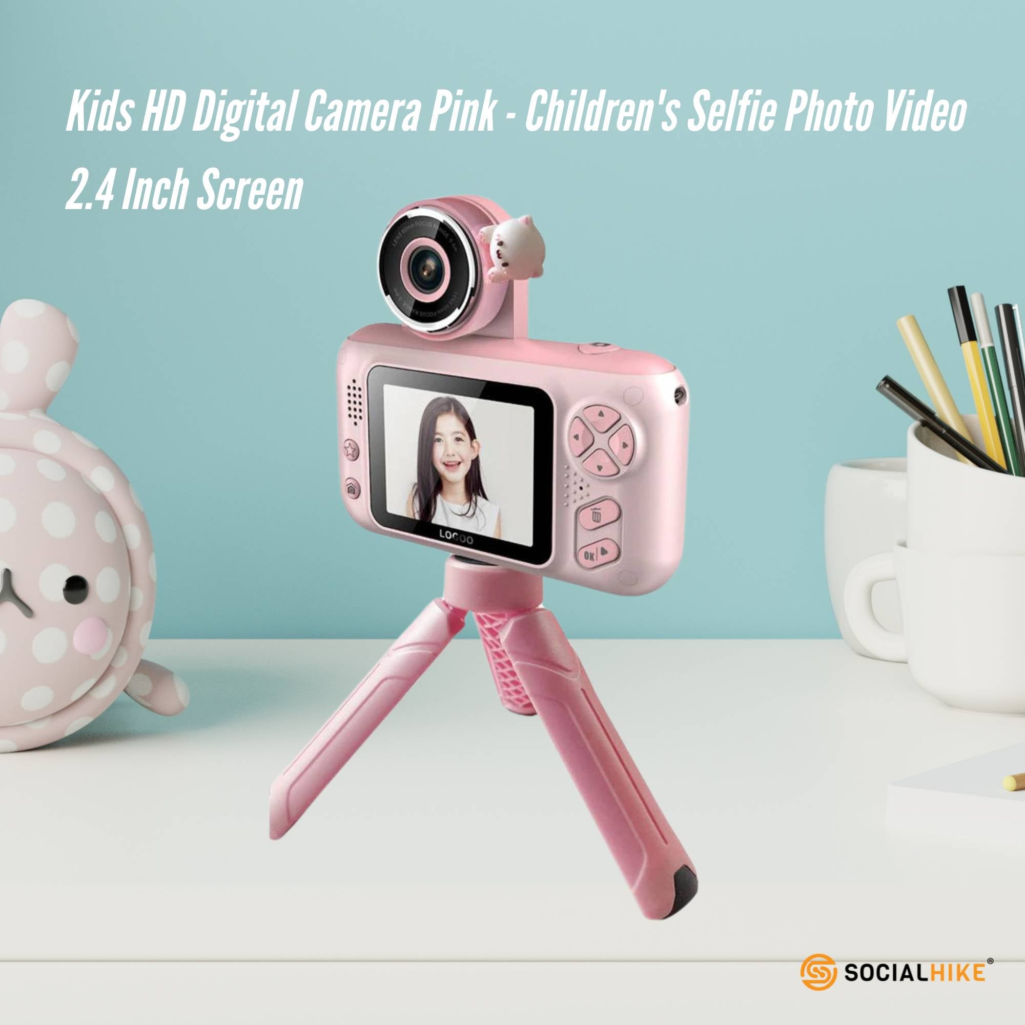 Kids HD Digital Camera Pink - Children's Selfie Photo Video 2.4 Inch Screen V238-SUPDZ-40836312465488