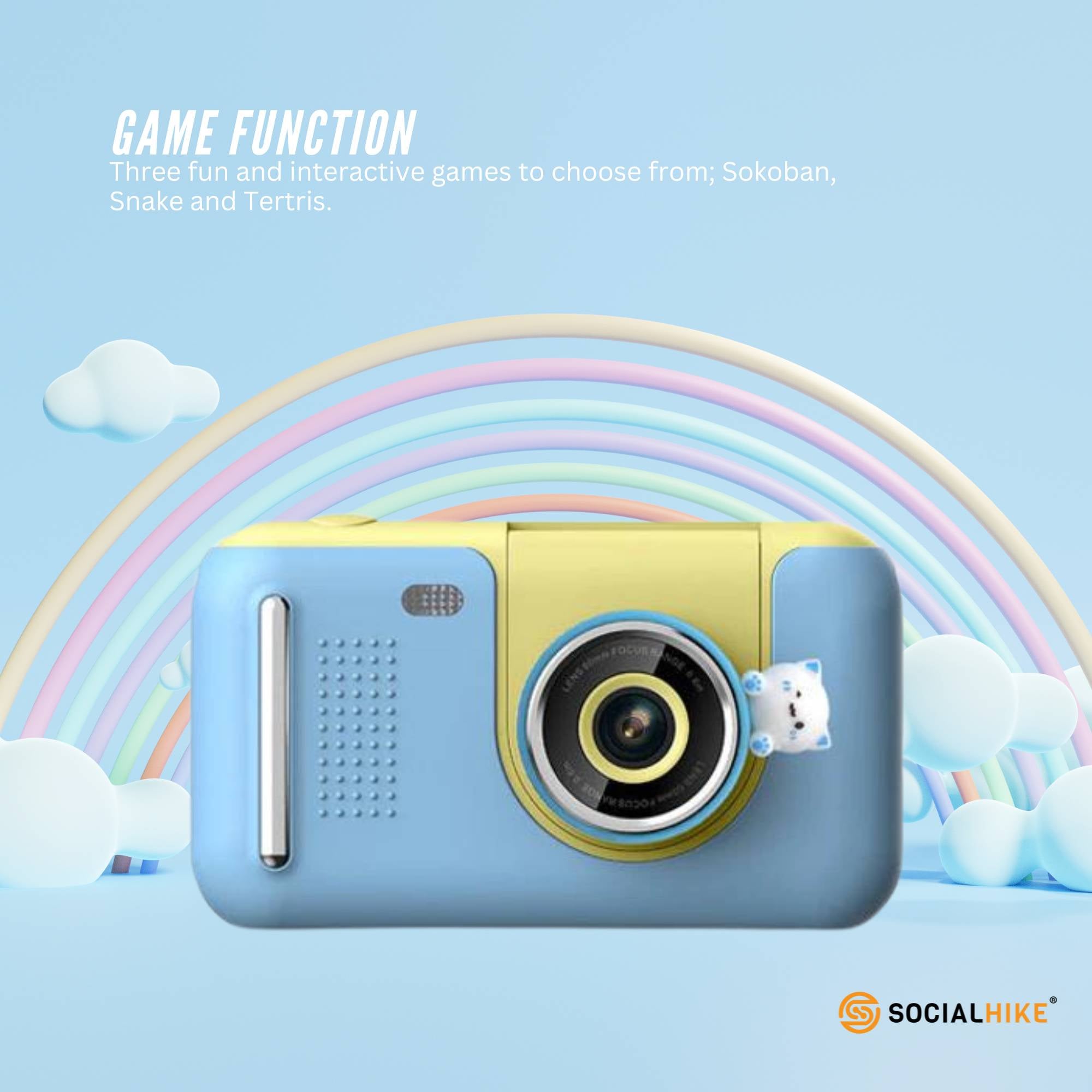 Kids HD Digital Camera Blue - Children's Selfie Photo Video 2.4 Inch Screen V238-SUPDZ-40837733810256