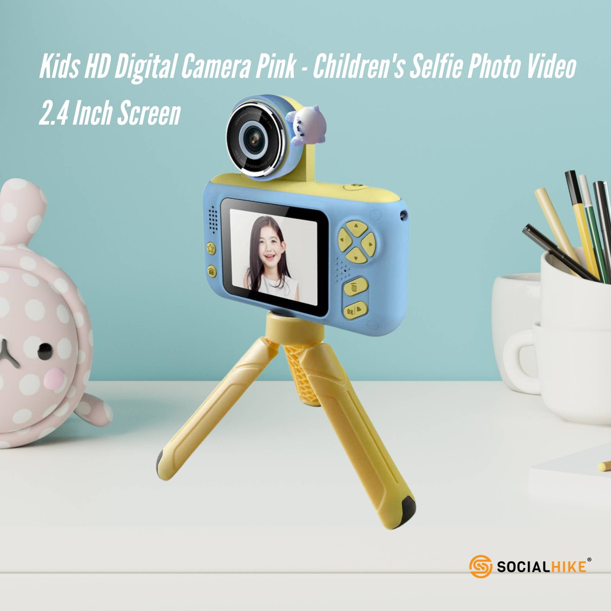 Kids HD Digital Camera Blue - Children's Selfie Photo Video 2.4 Inch Screen V238-SUPDZ-40837733810256