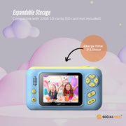 Kids HD Digital Camera Blue - Children's Selfie Photo Video 2.4 Inch Screen V238-SUPDZ-40837733810256