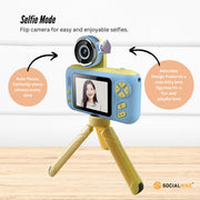 Kids HD Digital Camera Blue - Children's Selfie Photo Video 2.4 Inch Screen V238-SUPDZ-40837733810256