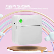 Social Hike Portable Mini Printer White - Inkless Bluetooth Phone Pocket Thermal Printing V238-SUPDZ-40837872287824