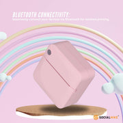 Portable Mini Printer Pink - Inkless Bluetooth Phone Pocket Thermal Printing V238-SUPDZ-40837961810000