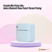 Portable Mini Printer Blue - Inkless Bluetooth Phone Pocket Thermal Printing V238-SUPDZ-40837968920656