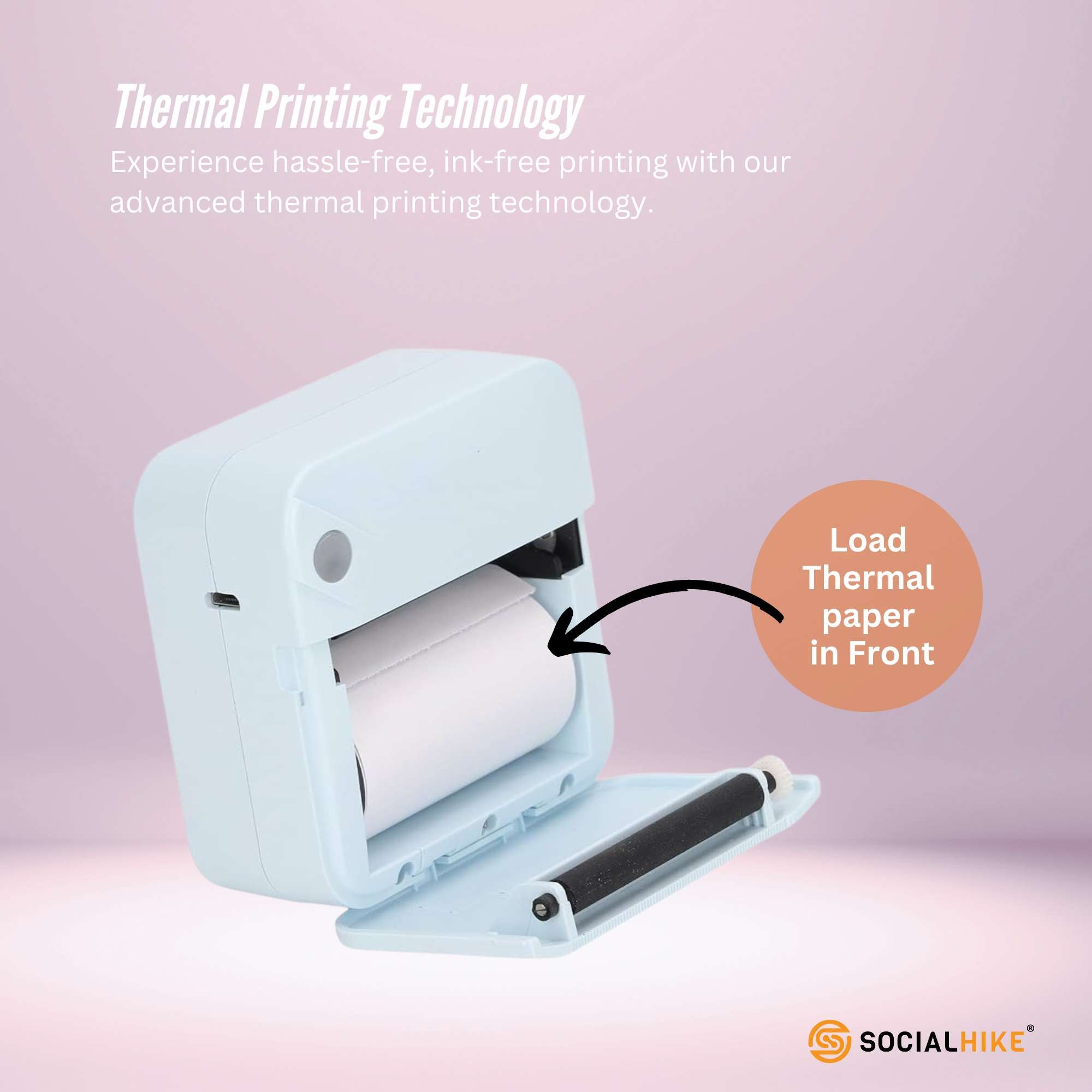 Portable Mini Printer Blue - Inkless Bluetooth Phone Pocket Thermal Printing V238-SUPDZ-40837968920656