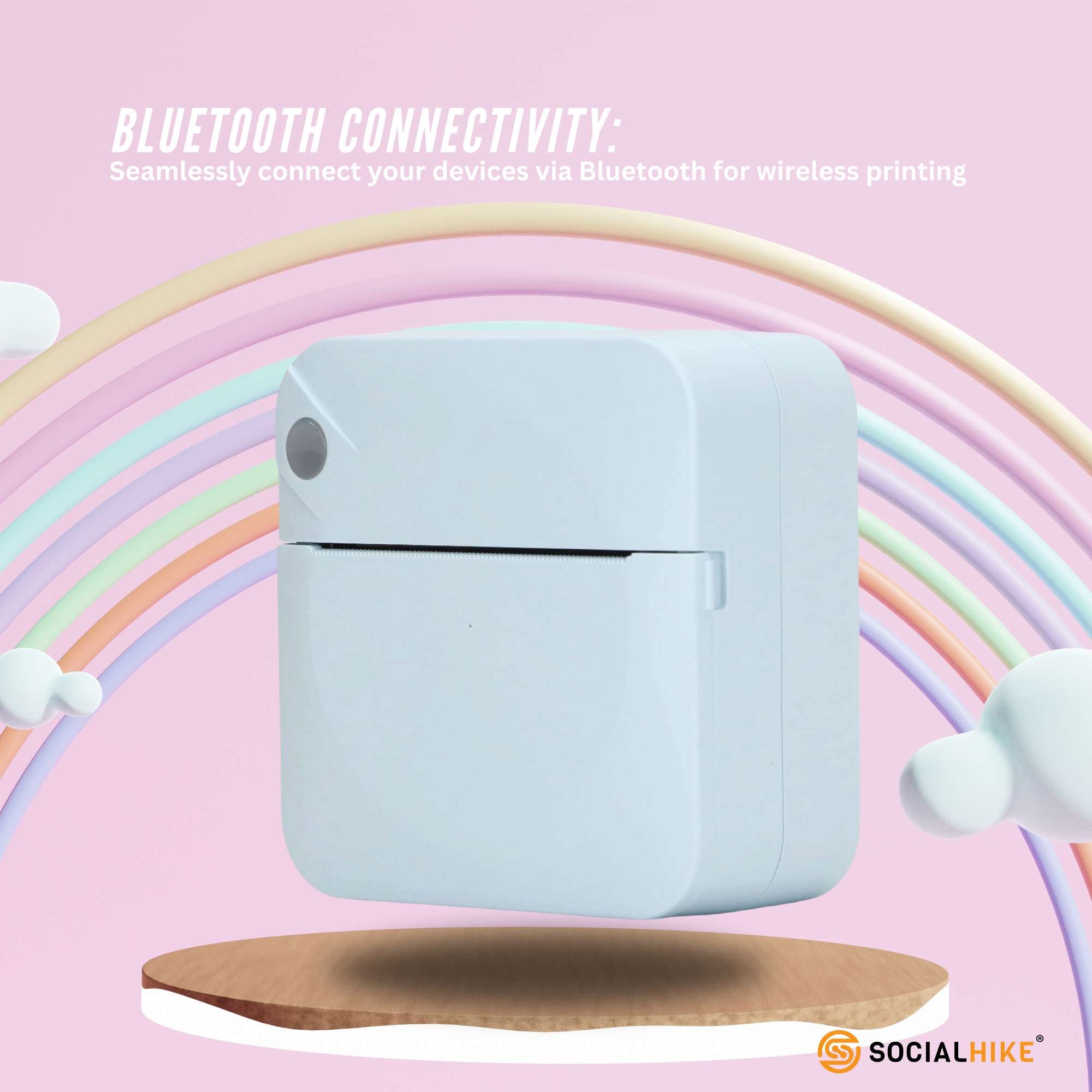 Portable Mini Printer Blue - Inkless Bluetooth Phone Pocket Thermal Printing V238-SUPDZ-40837968920656