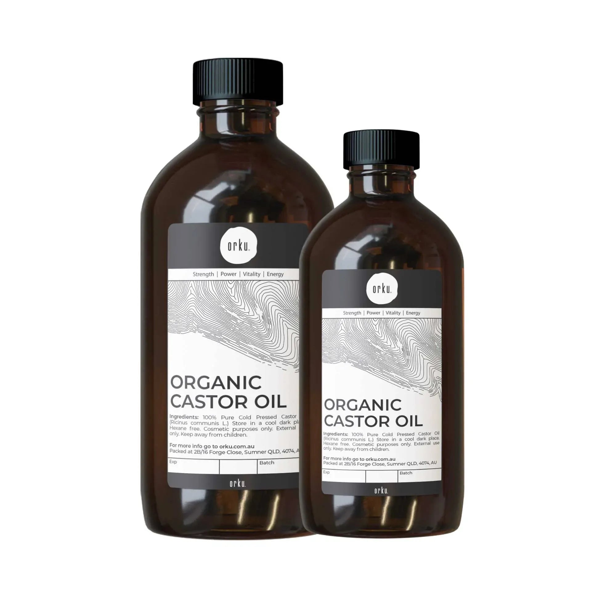 Orku 1.5L Organic Castor Oil - Hexane Free Cold Pressed V238-SUPDZ-40861859905616