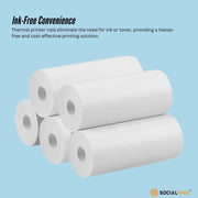 Social Hike 5 Pack Thermal Paper Camera Rolls - Instant Print Printer Refill V238-SUPDZ-40862877155408