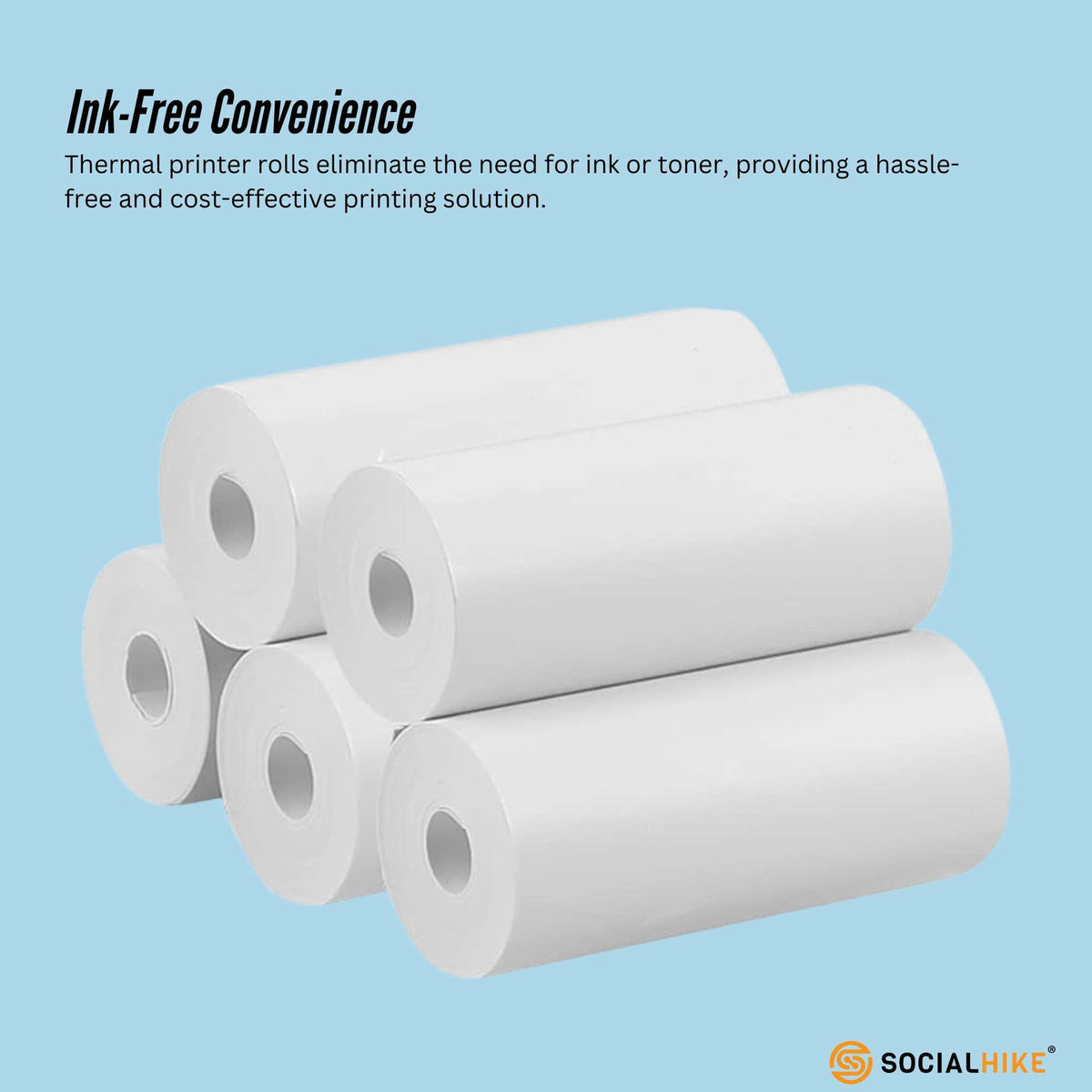 Social Hike 5 Pack Thermal Paper Camera Rolls - Instant Print Printer Refill V238-SUPDZ-40862877155408