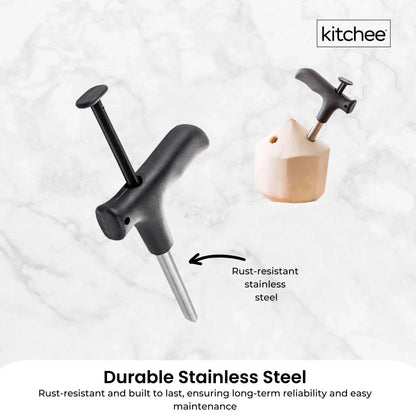50x Kitchee Coconut Opener - Stainless Steel Hole Punch Kitchen Tool V238-SUPDZ-40862896914512