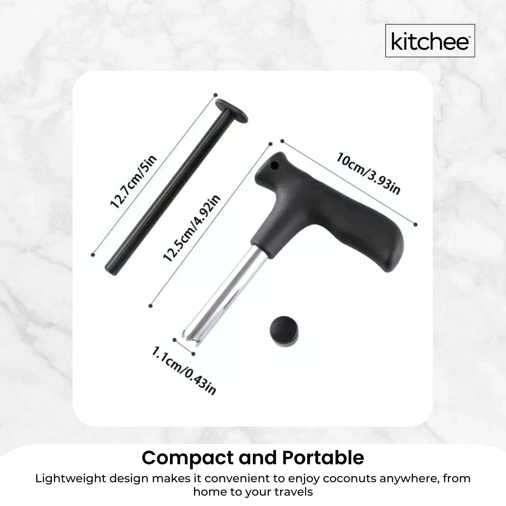 200x Kitchee Coconut Opener - Stainless Steel Hole Punch Kitchen Tool V238-SUPDZ-40862897373264
