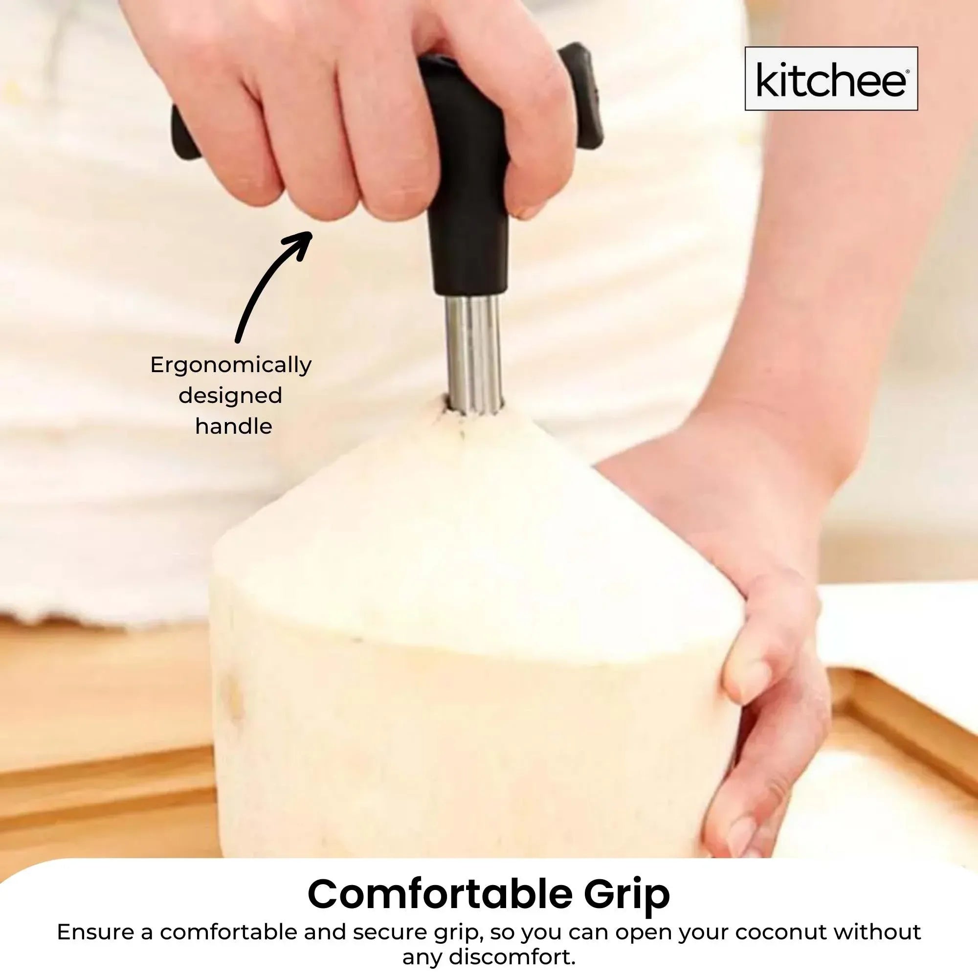 200x Kitchee Coconut Opener - Stainless Steel Hole Punch Kitchen Tool V238-SUPDZ-40862897373264