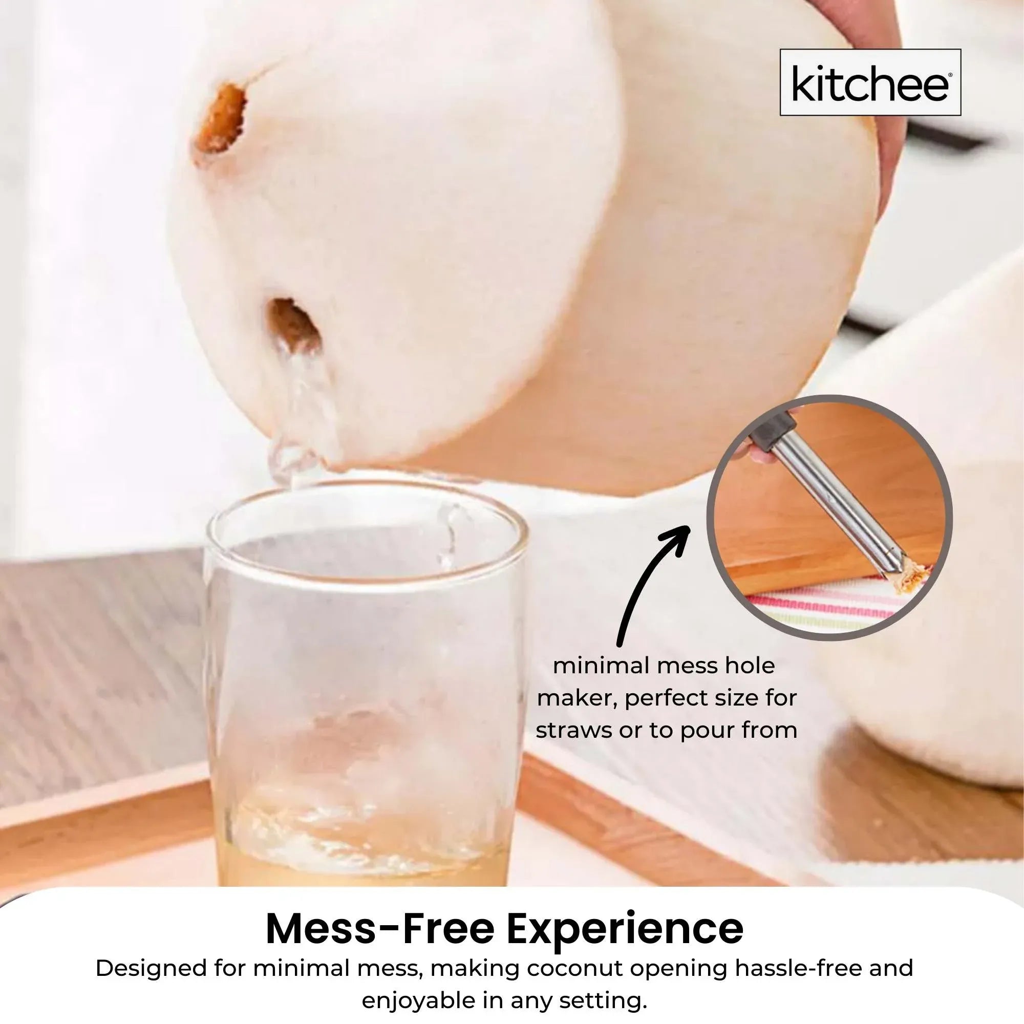 200x Kitchee Coconut Opener - Stainless Steel Hole Punch Kitchen Tool V238-SUPDZ-40862897373264
