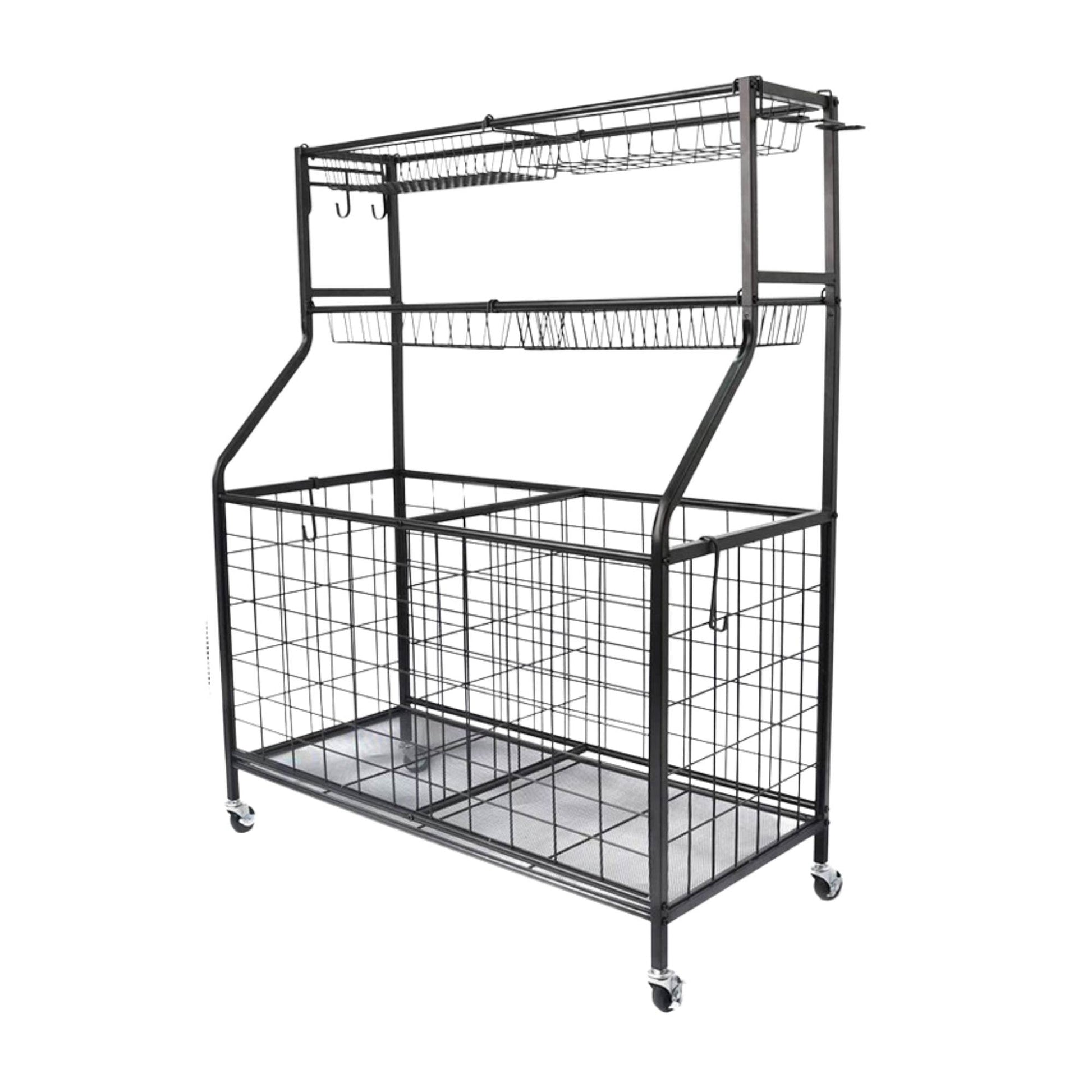 Social Hike Sports Equipment Storage Organiser Trolley on Wheels - Garage Basket V238-SUPDZ-40865350516816