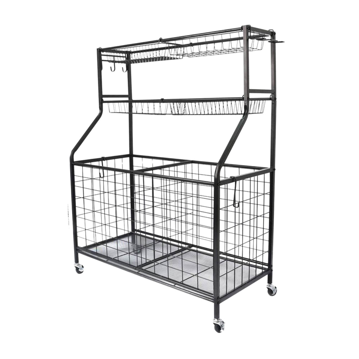 Social Hike Sports Equipment Storage Organiser Trolley on Wheels - Garage Basket V238-SUPDZ-40865350516816