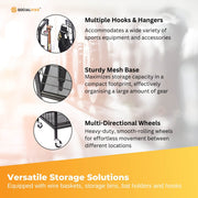 Social Hike Sports Equipment Storage Organiser Trolley on Wheels - Garage Basket V238-SUPDZ-40865350516816