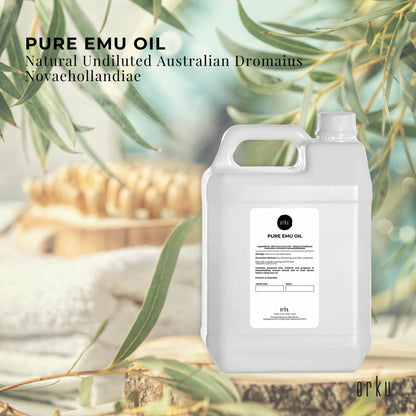 Orku 5L Pure Emu Oil - Natural Undiluted Australian Dromaius Novaehollandiae V238-SUPDZ-40881380294736