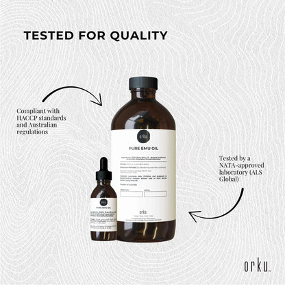 Orku 500ml Pure Emu Oil + Bonus 25ml Bottle - Australian Dromaius Novaehollandiae V238-SUPDZ-40895332253776