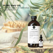Orku 1L Pure Emu Oil + Bonus 25ml Bottle - Australian Dromaius Novaehollandiae V238-SUPDZ-40895335268432