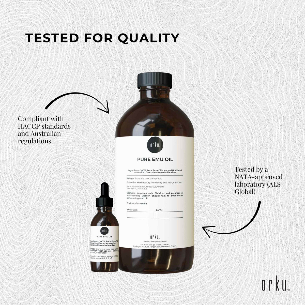 Orku 1L Pure Emu Oil + Bonus 25ml Bottle - Australian Dromaius Novaehollandiae V238-SUPDZ-40895335268432