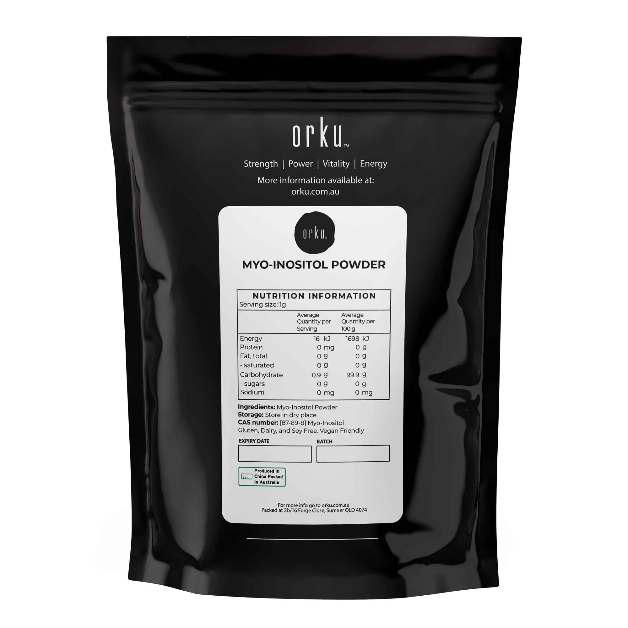 Orku 100g Myo Inositol Powder - USP Grade High Purity Unflavoured V238-SUPDZ-40895385927760