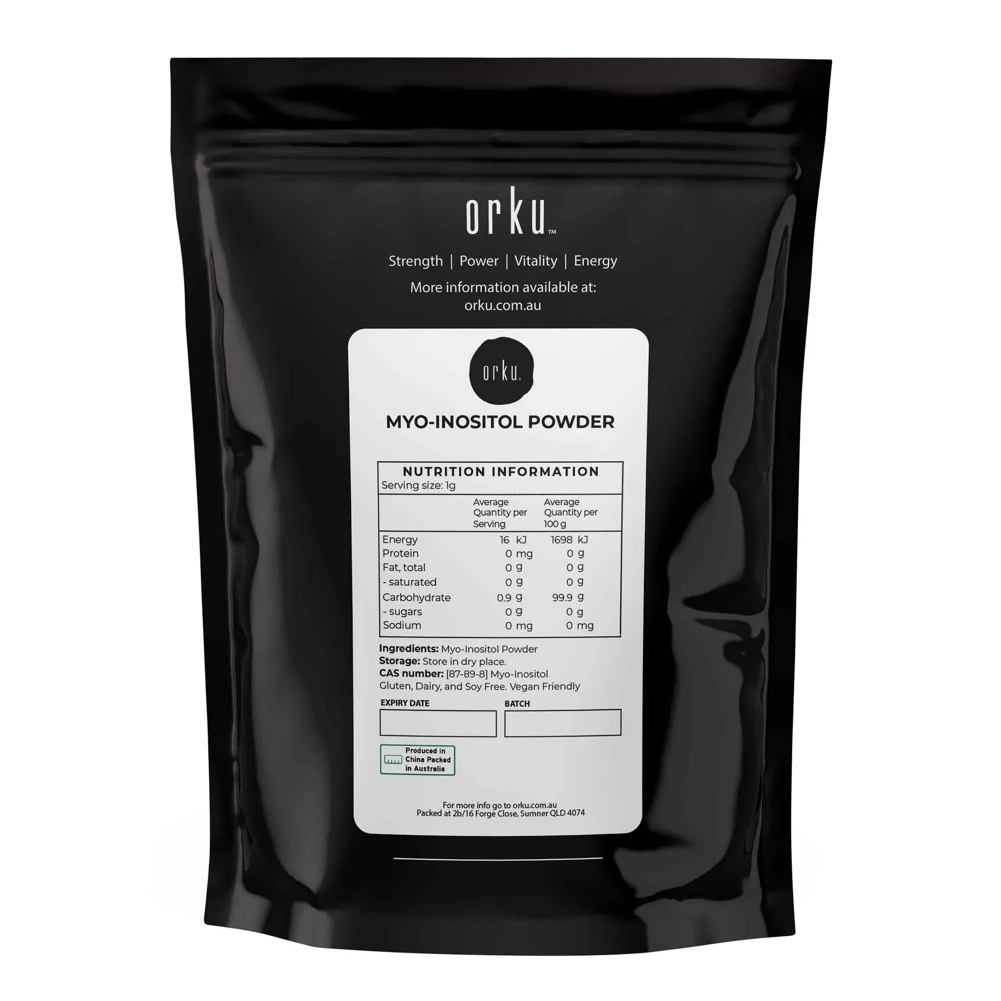 Orku 400g Myo Inositol Powder - USP Grade High Purity Unflavoured V238-SUPDZ-40896518291536