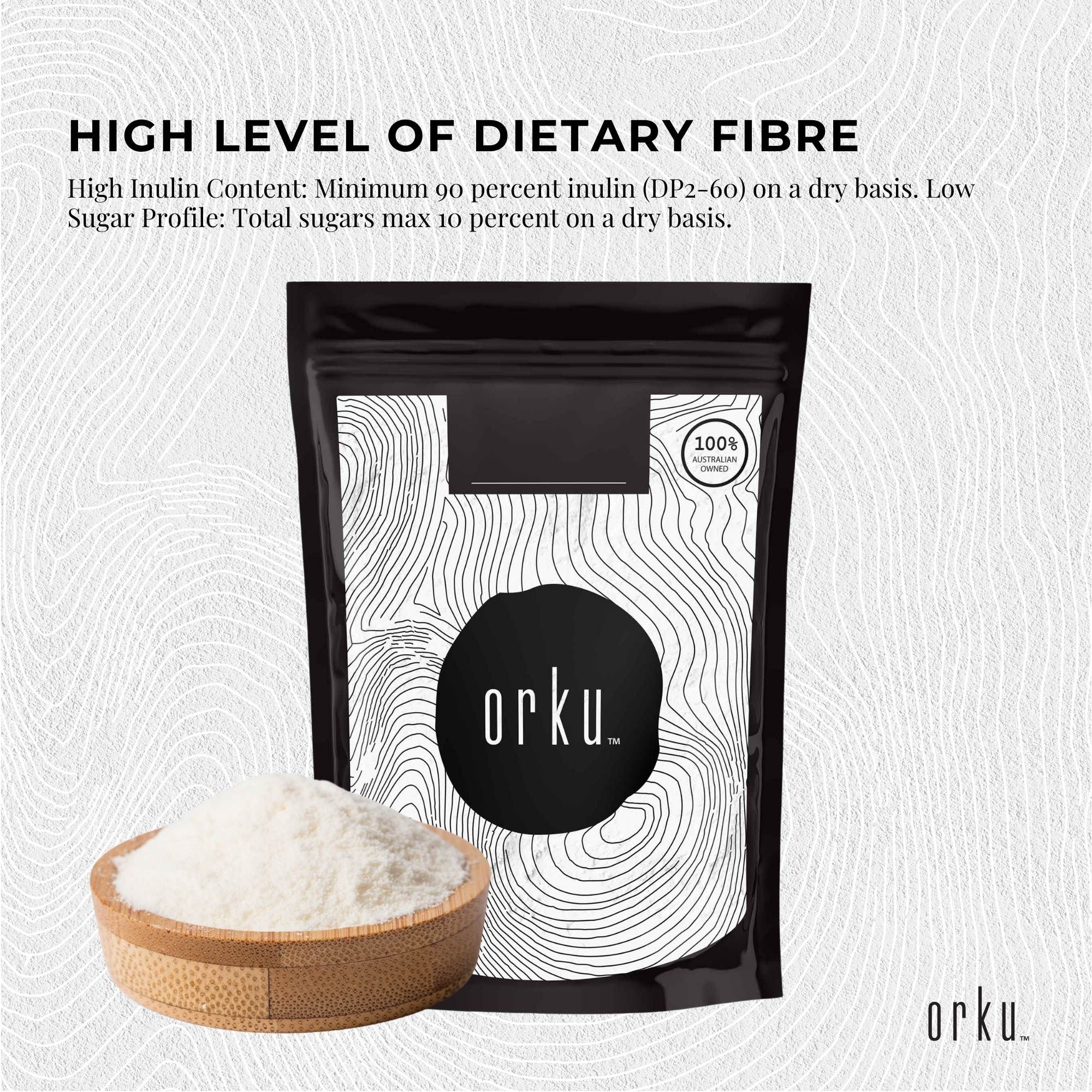 Orku 400g Chicory Root Inulin Powder - Unflavoured Food Ingredient V238-SUPDZ-40896536739920