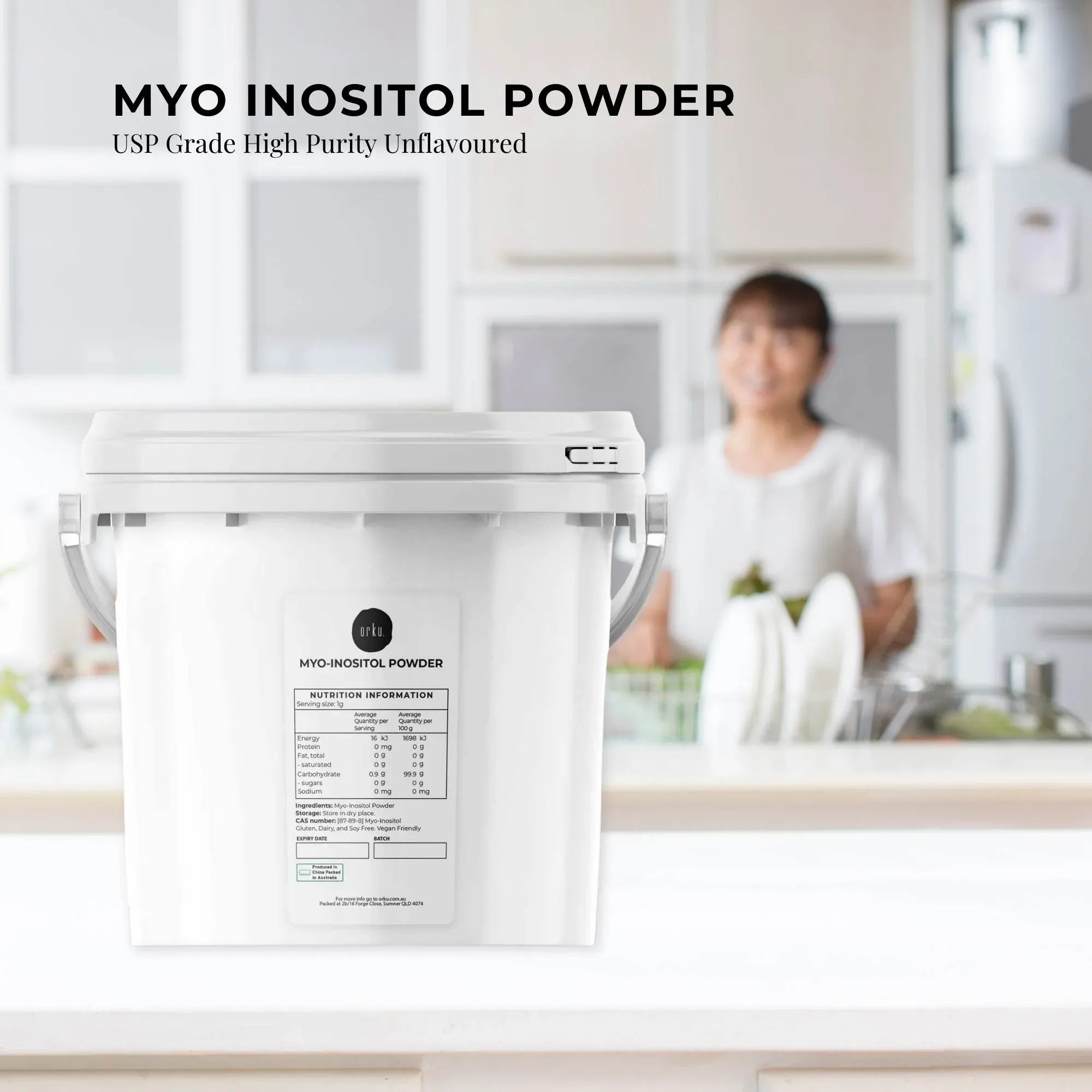 Orku 3.5Kg Myo Inositol Powder Tub - USP Grade High Purity Unflavoured V238-SUPDZ-40896537067600