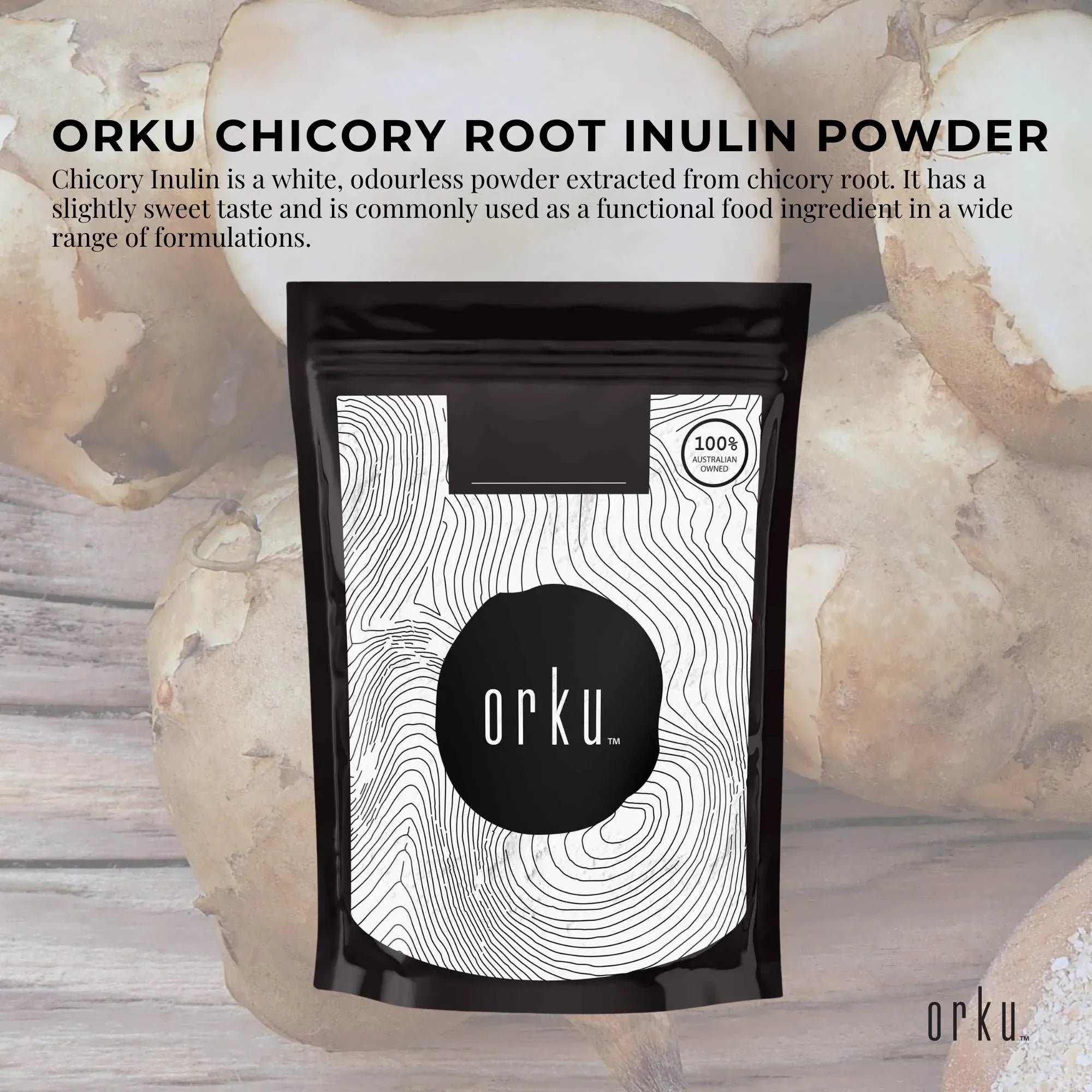 Orku 2Kg Chicory Root Inulin Powder - Unflavoured Food Ingredient V238-SUPDZ-40896537526352