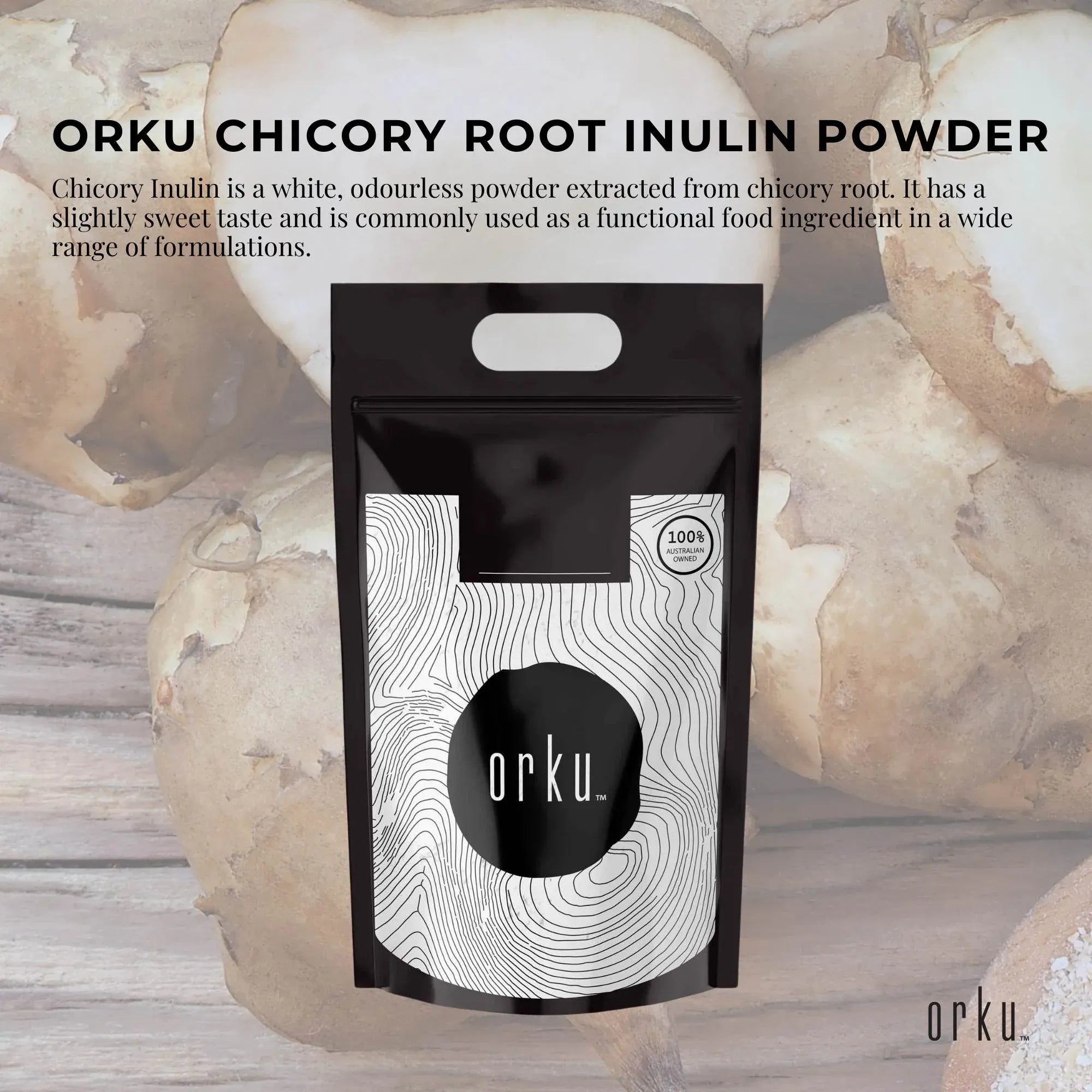 Orku 10Kg Chicory Root Inulin Powder - Unflavoured Food Ingredient V238-SUPDZ-40896539787344