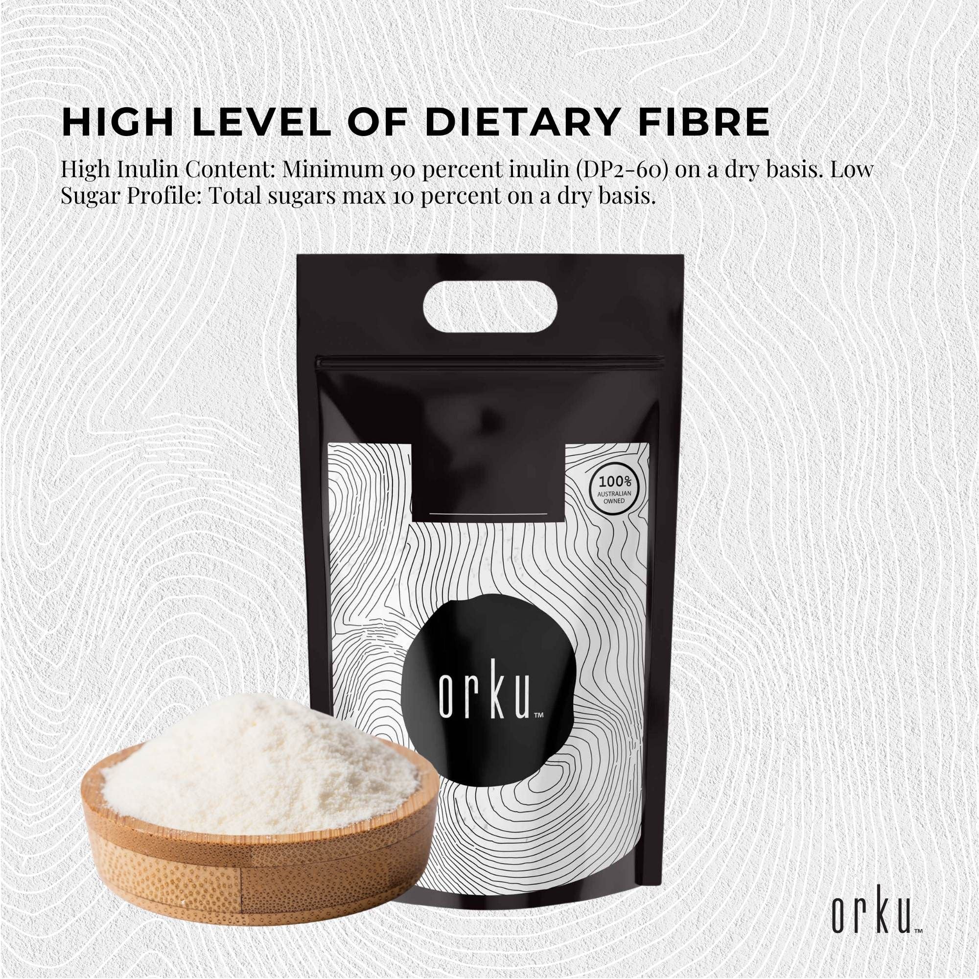 Orku 10Kg Chicory Root Inulin Powder - Unflavoured Food Ingredient V238-SUPDZ-40896539787344