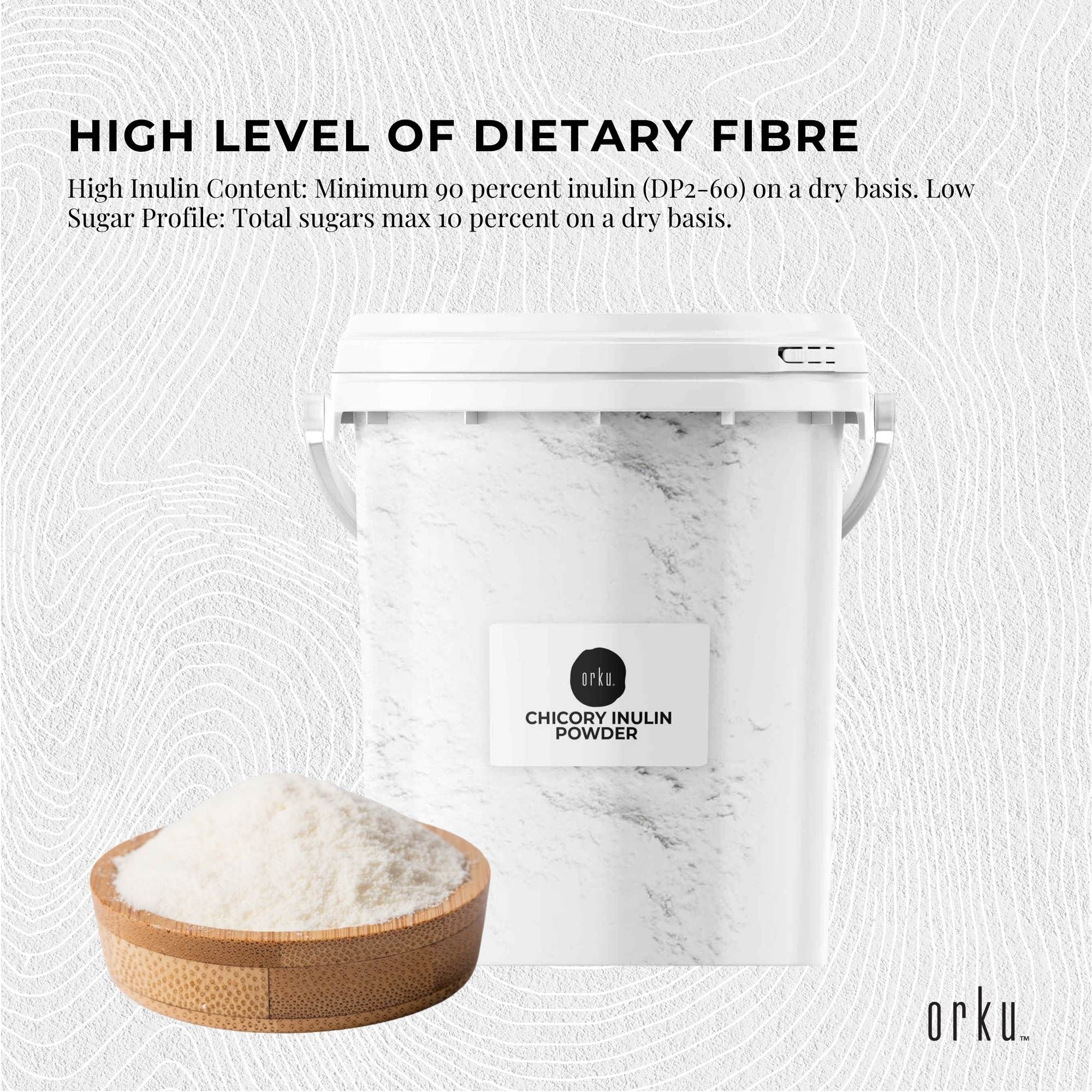 Orku 800g Chicory Root Inulin Powder Tub - Unflavoured Food Ingredient V238-SUPDZ-40897246691408
