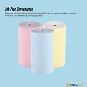 Social Hike 3 Pack Thermal Paper Camera Rolls Colour - Instant Print Refill V238-SUPDZ-40898182316112
