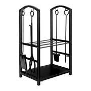 Social Hike Firewood Rack Stand and Fireplace Tool Set for Log Holder Storage V238-SUPDZ-40898257813584
