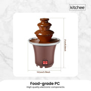 Kitchee 3 Tier Mini Chocolate Fountain Fondue Electric Machine V238-SUPDZ-40902141542480