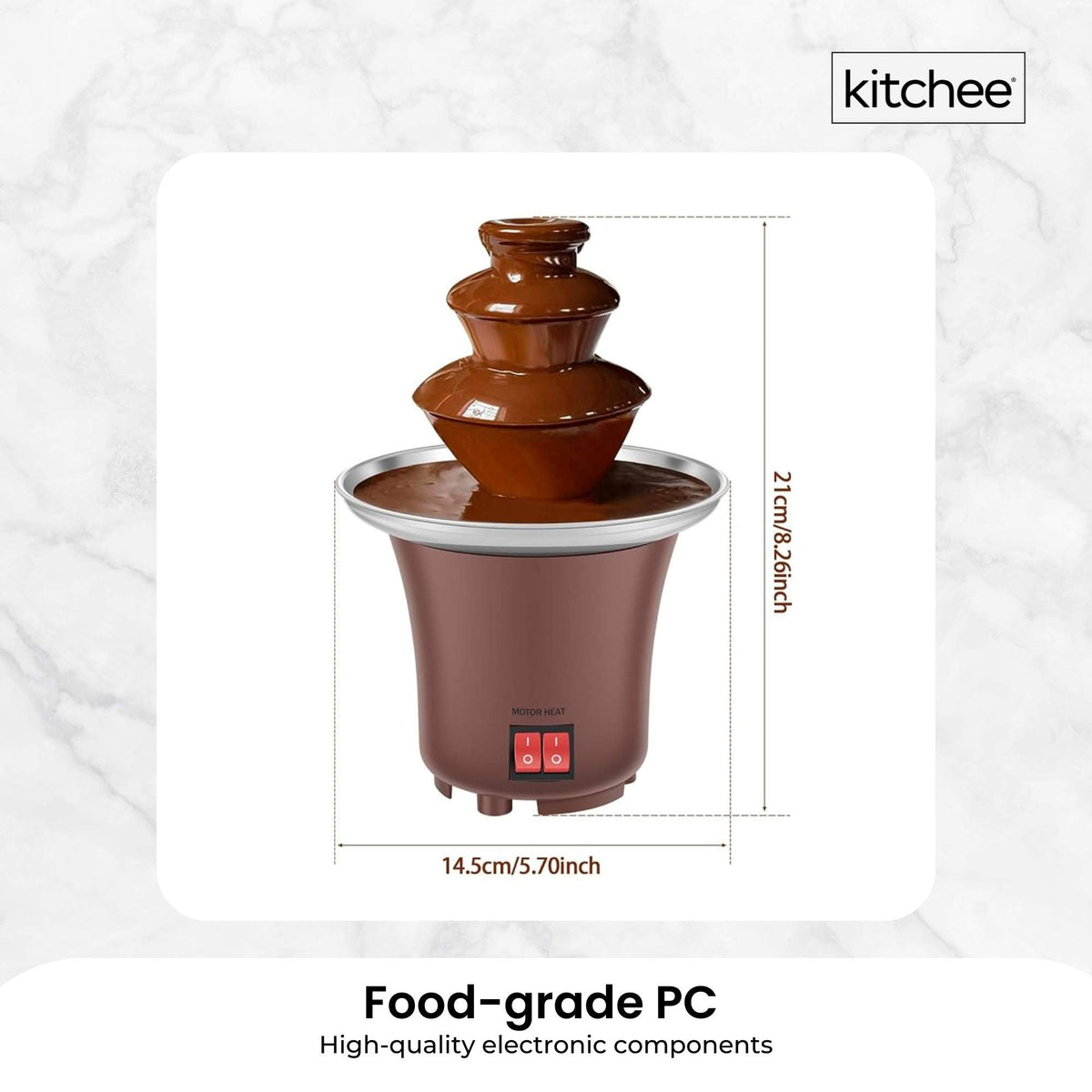 Kitchee 3 Tier Mini Chocolate Fountain Fondue Electric Machine V238-SUPDZ-40902141542480