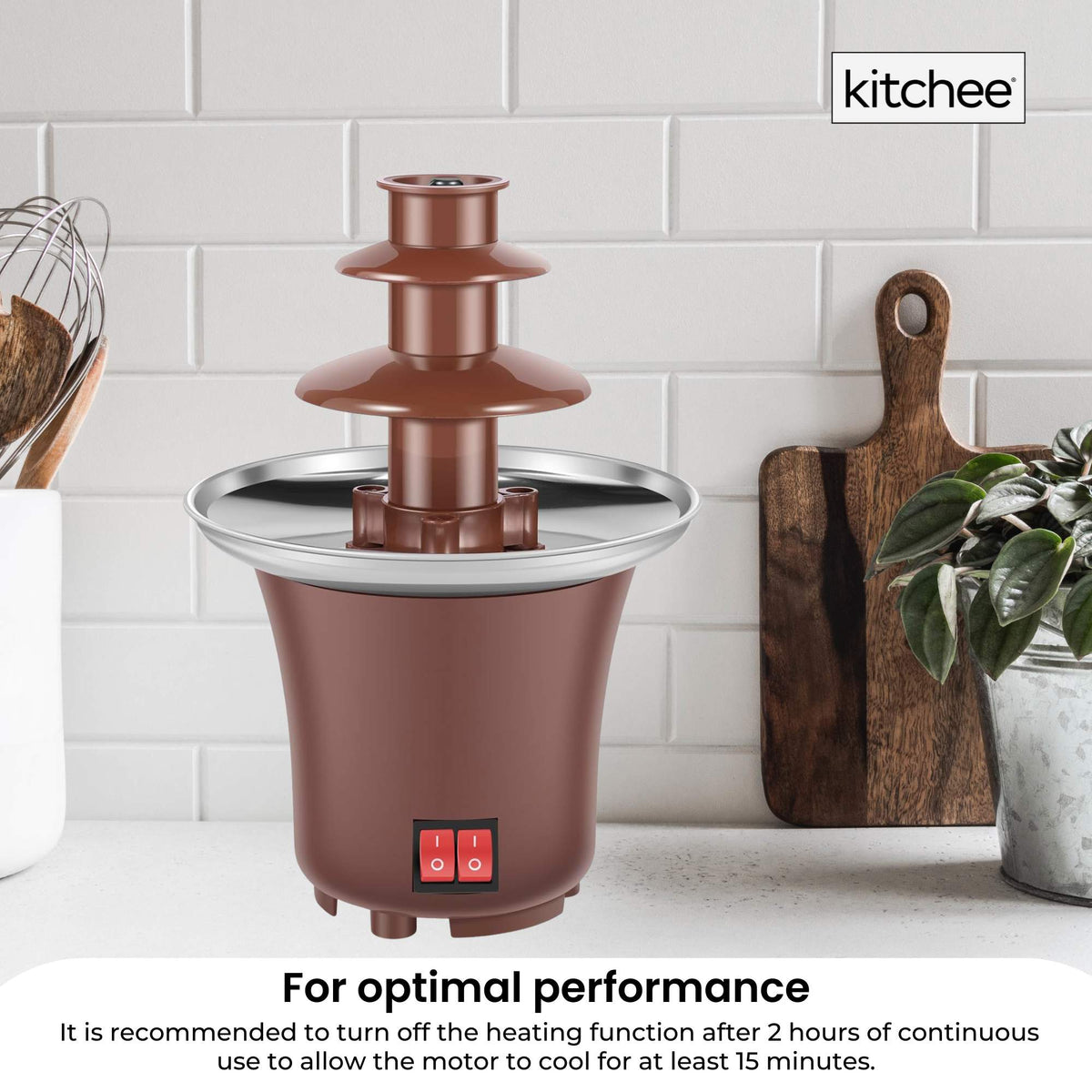 Kitchee 3 Tier Mini Chocolate Fountain Fondue Electric Machine V238-SUPDZ-40902141542480
