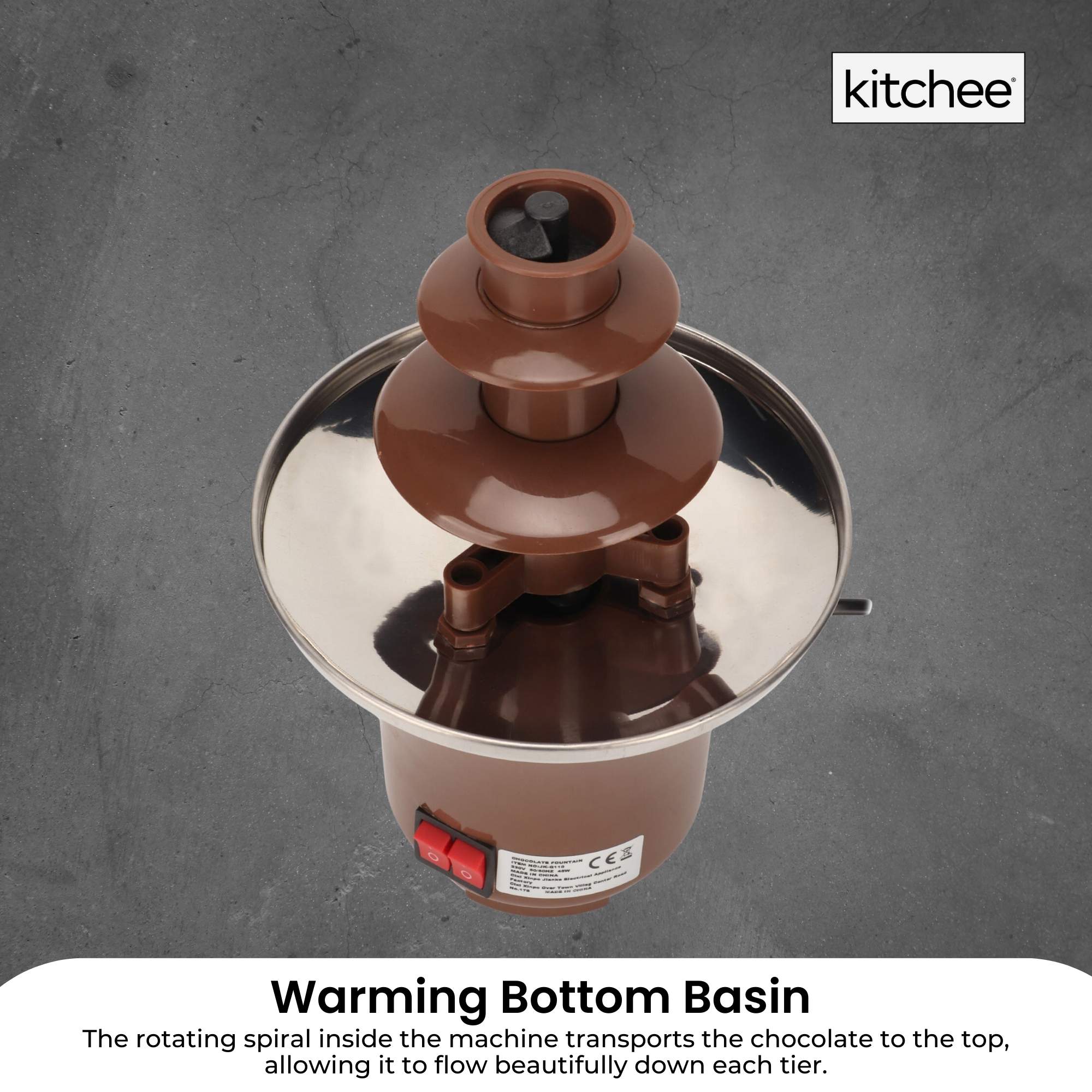 Kitchee 3 Tier Mini Chocolate Fountain Fondue Electric Machine V238-SUPDZ-40902141542480