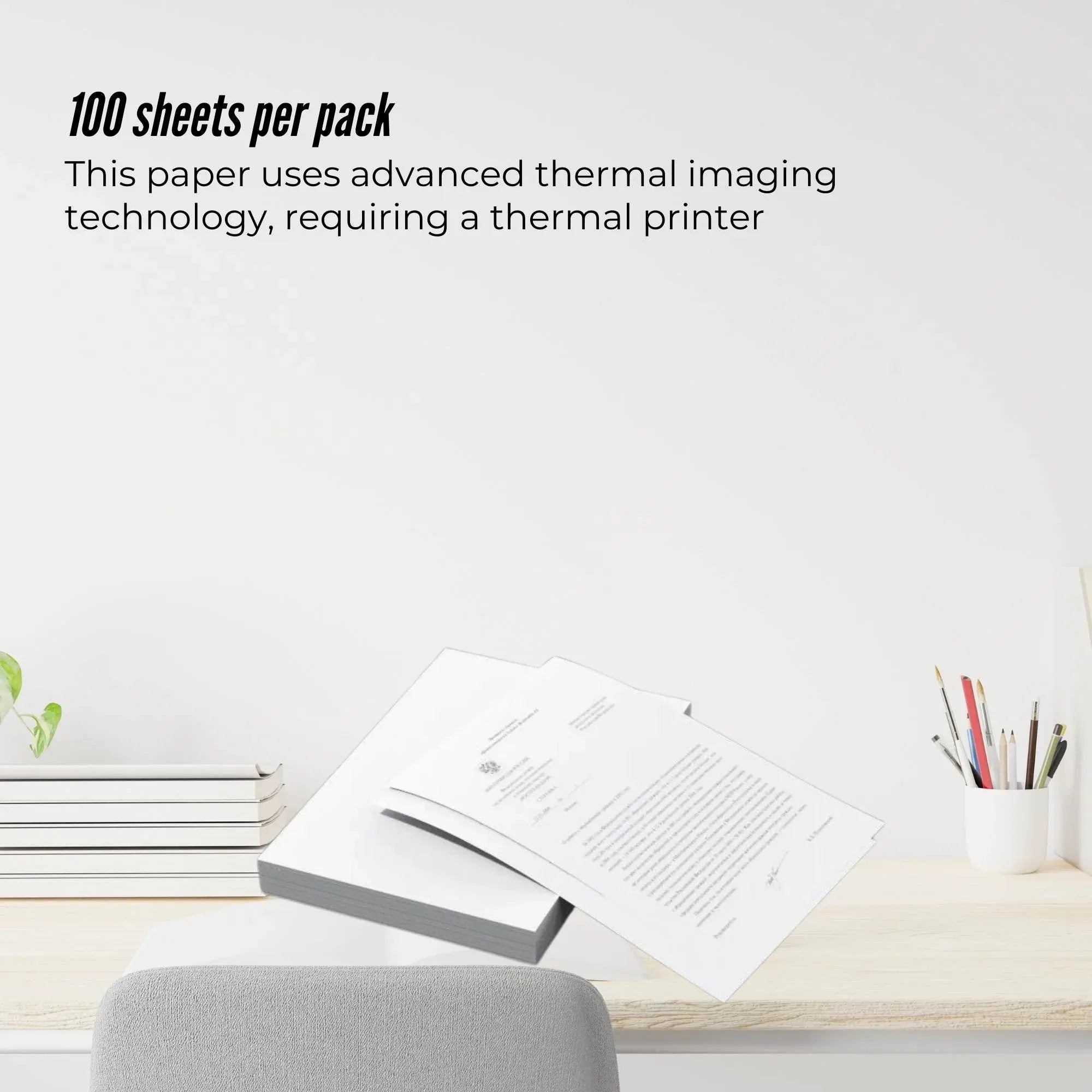Tooleroo 100x Sheets A4 Thermal Printer Paper White - BPA Free V238-SUPDZ-40903145390160