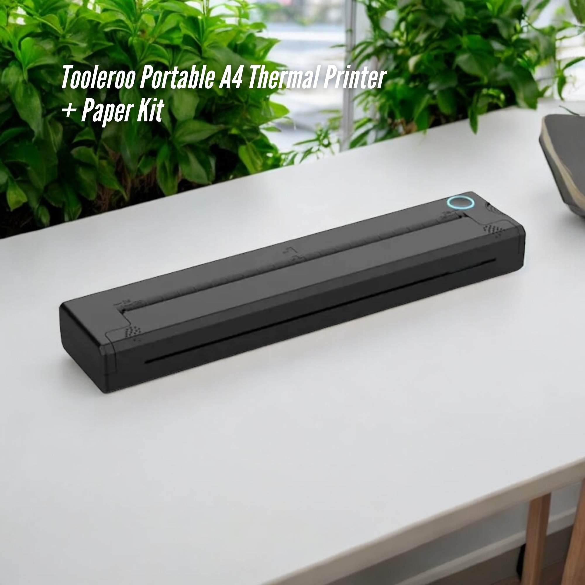 Tooleroo Portable A4 Thermal Printer Black + Paper Kit - Wireless and Inkless V238-SUPDZ-40903251296336