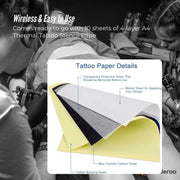 Tooleroo Portable A4 Thermal Printer Black + Tattoo Stencil Paper - Wireless V238-SUPDZ-40904561393744