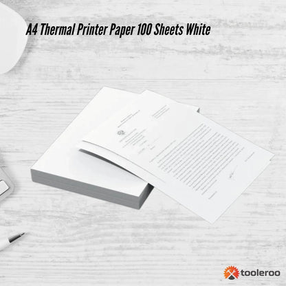Tooleroo 20x 100 Sheet Pack A4 Thermal Printer Paper White - BPA Free Bulk V238-SUPDZ-40909635878992