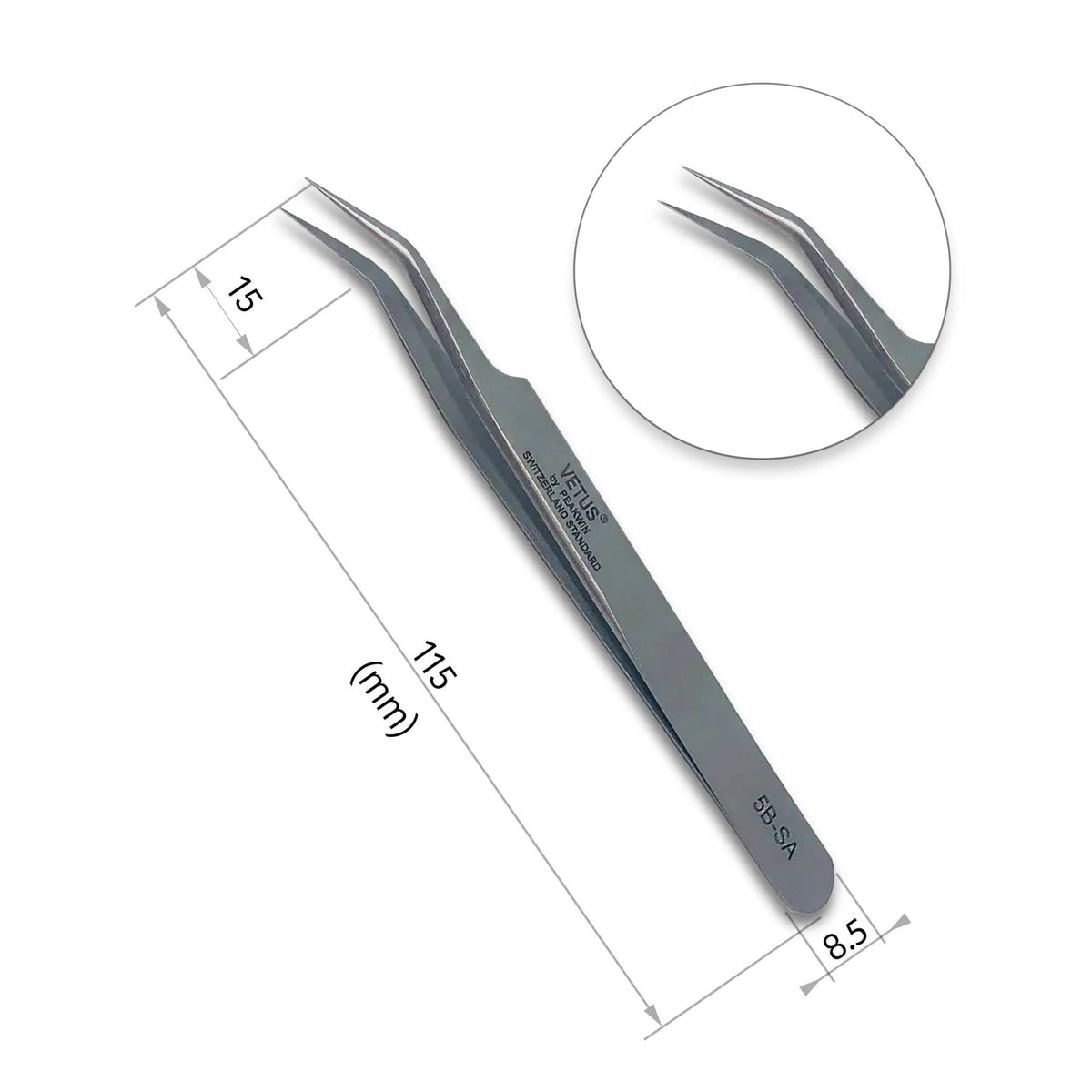 Miosh Eyelash Extension Tweezers - Lash Isolation VETUS 5B-SA V238-SUPDZ-40931988865104