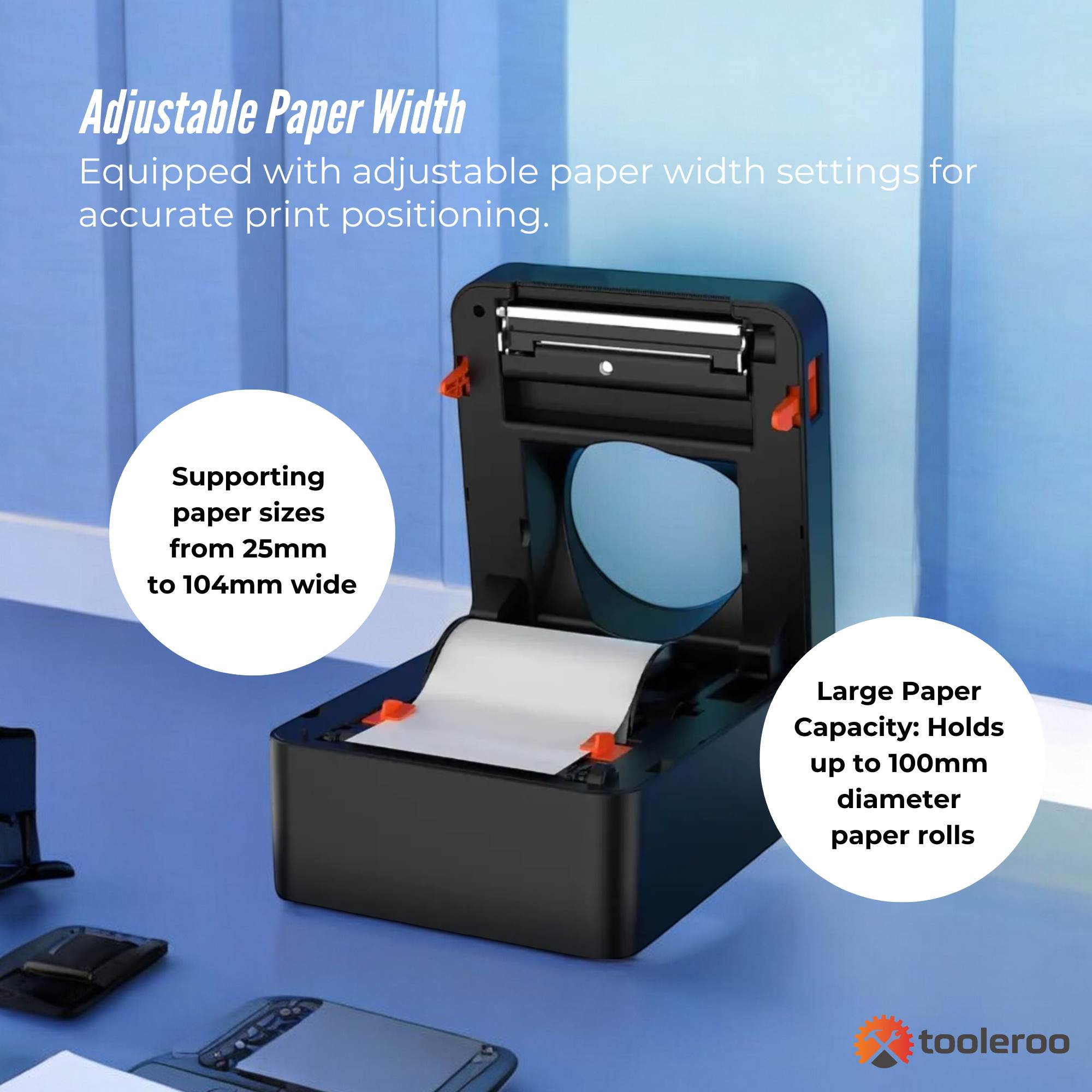 Tooleroo Bluetooth Thermal Label Printer - USB POS Receipt Shipping Printing V238-SUPDZ-40959867191376