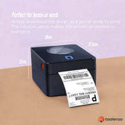 Tooleroo Bluetooth Thermal Label Printer - USB POS Receipt Shipping Printing V238-SUPDZ-40959867191376